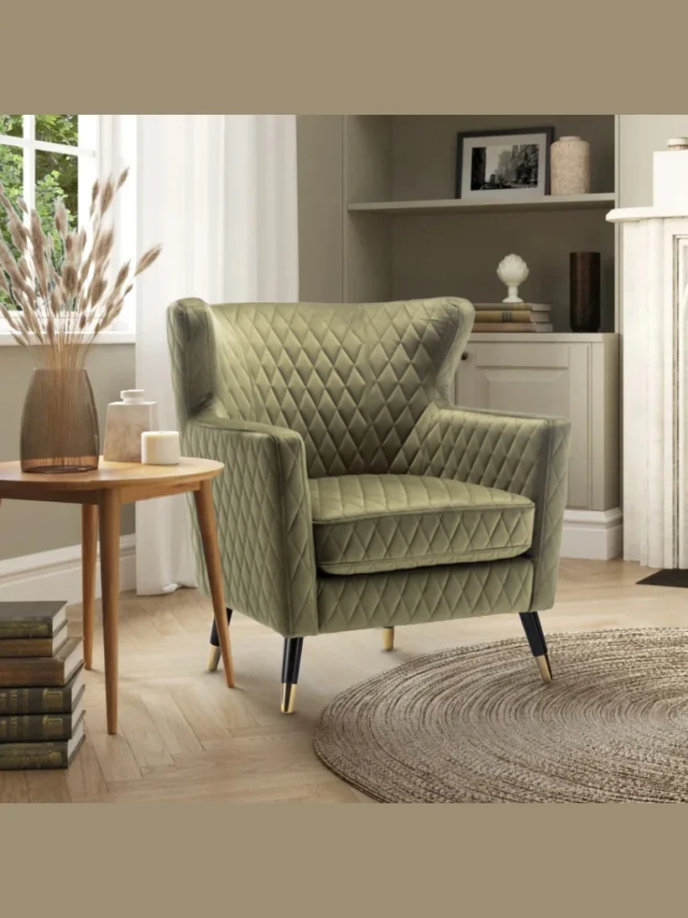 Muted Sage Green Linen Accent Chairs