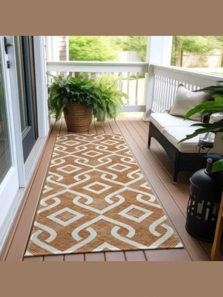 Narrow Vertical Striped Outdoor Runners