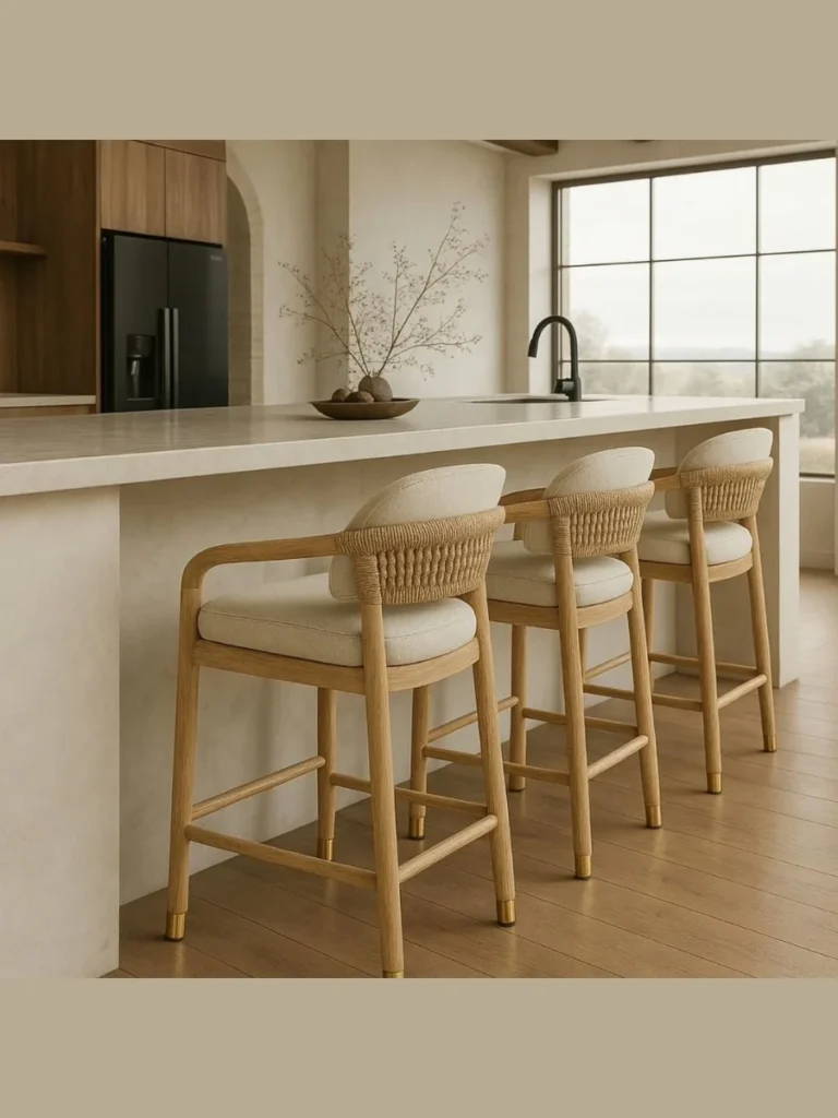 Natural Woven Jute Counter Stool Seats