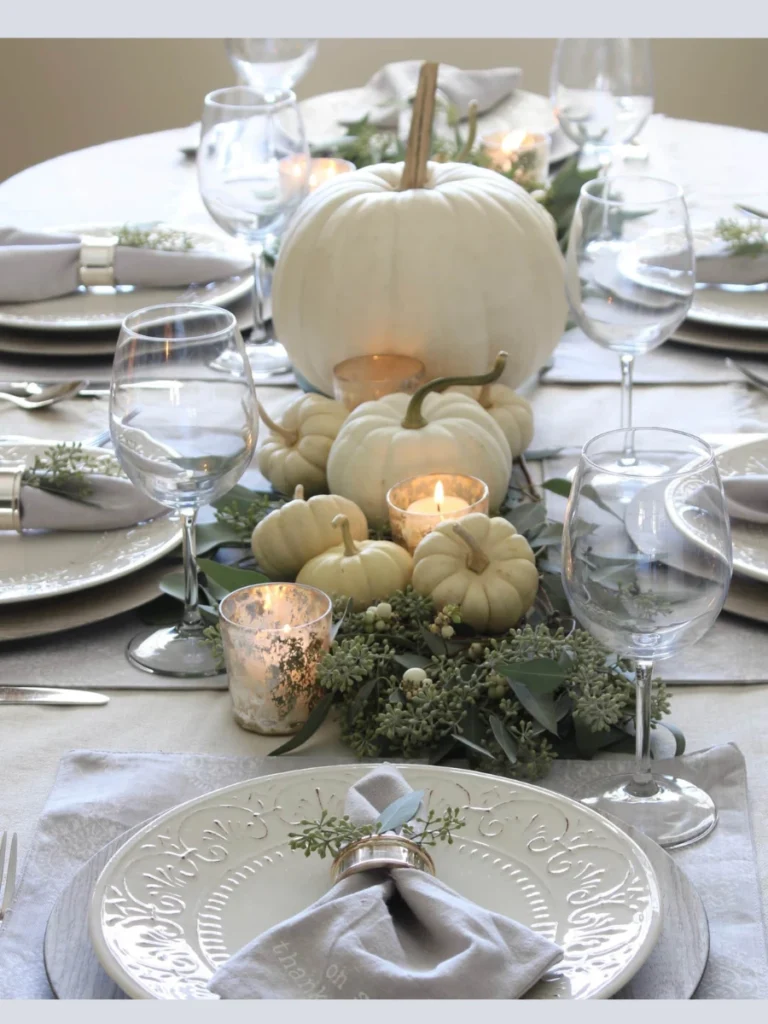 Organic White Pumpkin and Fresh Eucalyptus Trails
