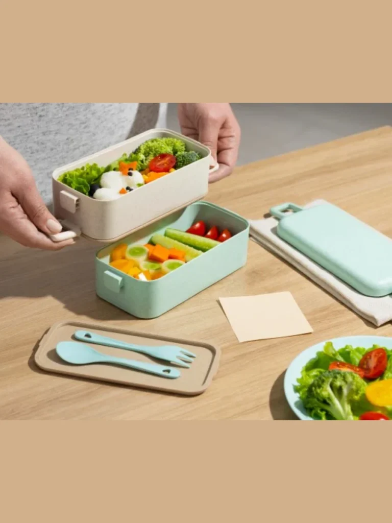 Organize Sweet Treats Inside Separate Compartments of a Wooden Bento Box