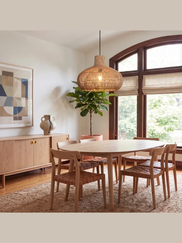 Oversized Woven Rattan Light Domes