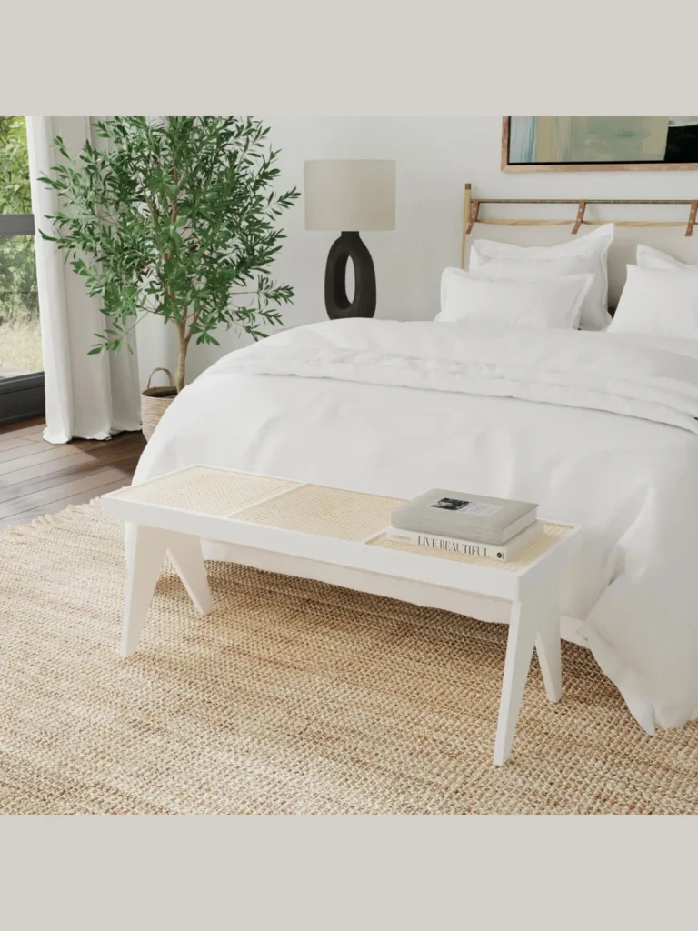 Pale Buttercream Cane Bench Outlines