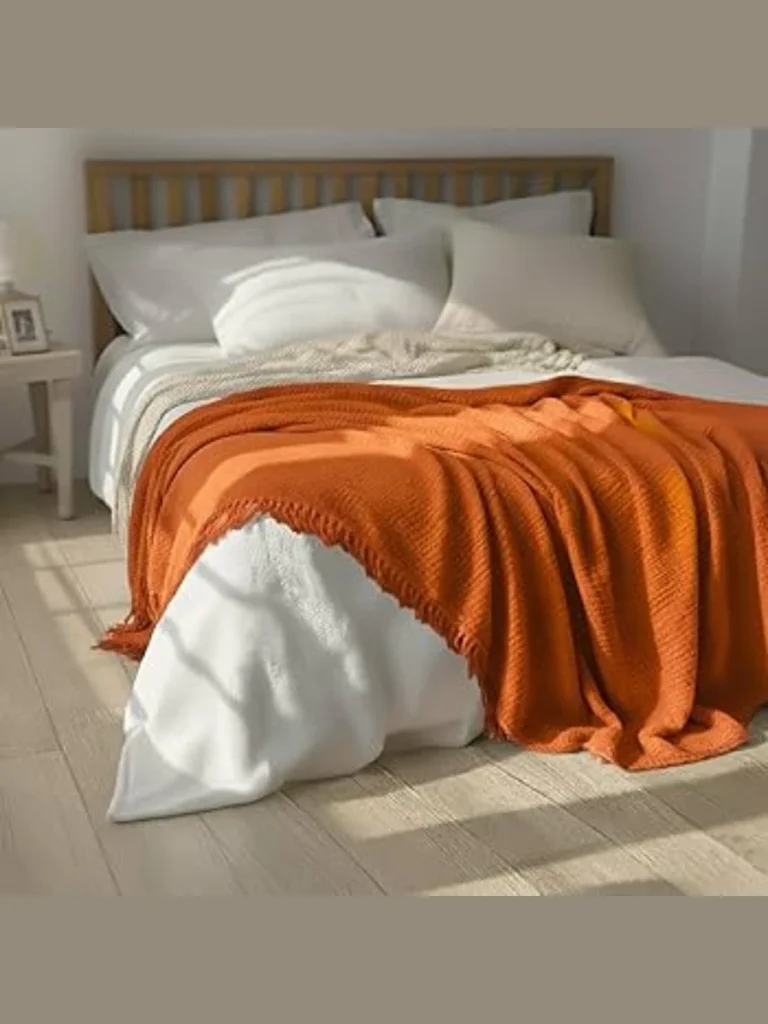 Pale Ochre Muslin Cotton Throws