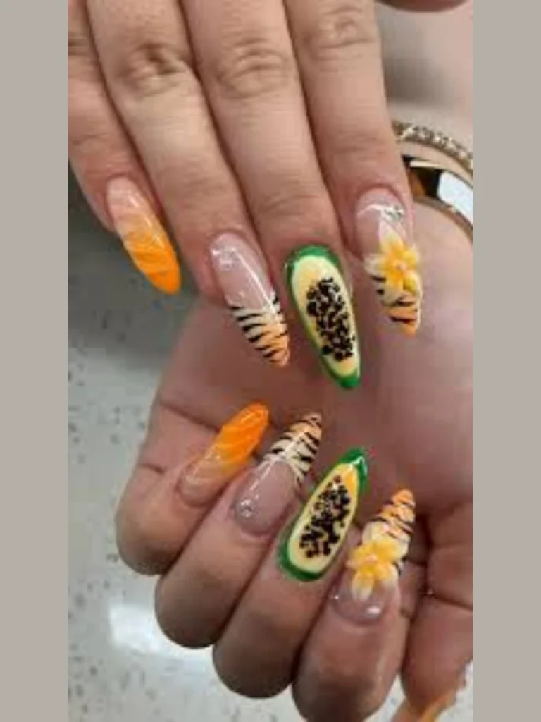 Papaya Cream Diagonal Side Sweeps
