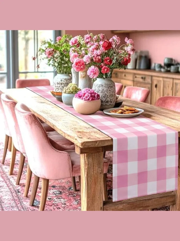 Pastel Gingham Fabric Cloth Napkins