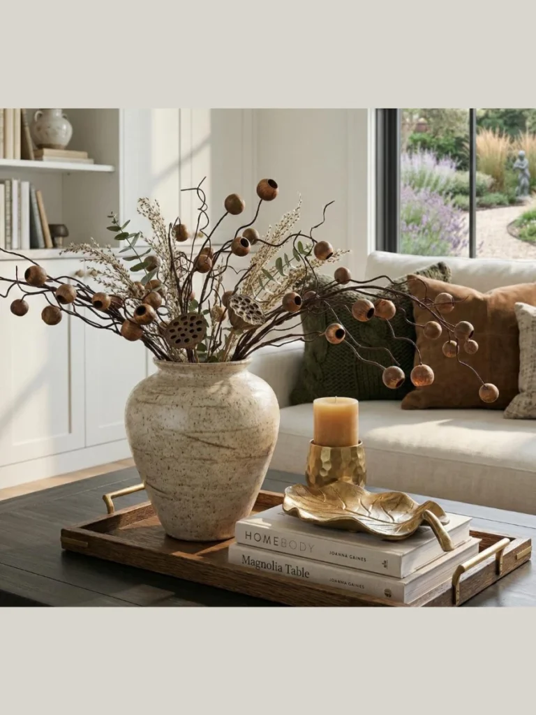 Place a Matte Terracotta Clay Saucer Holding an Unscented Soy Candle and Jute Ties