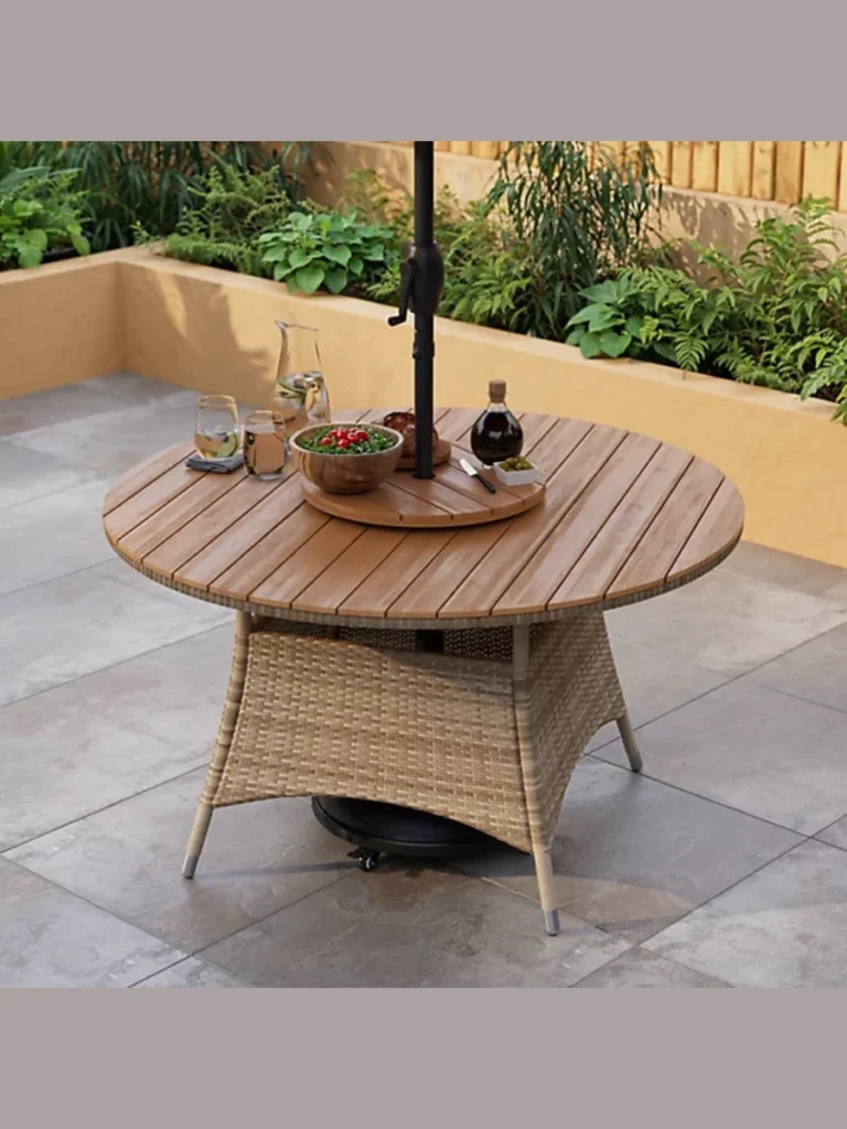 Place a Solid Concrete Condiment Lazy Susan in the Center