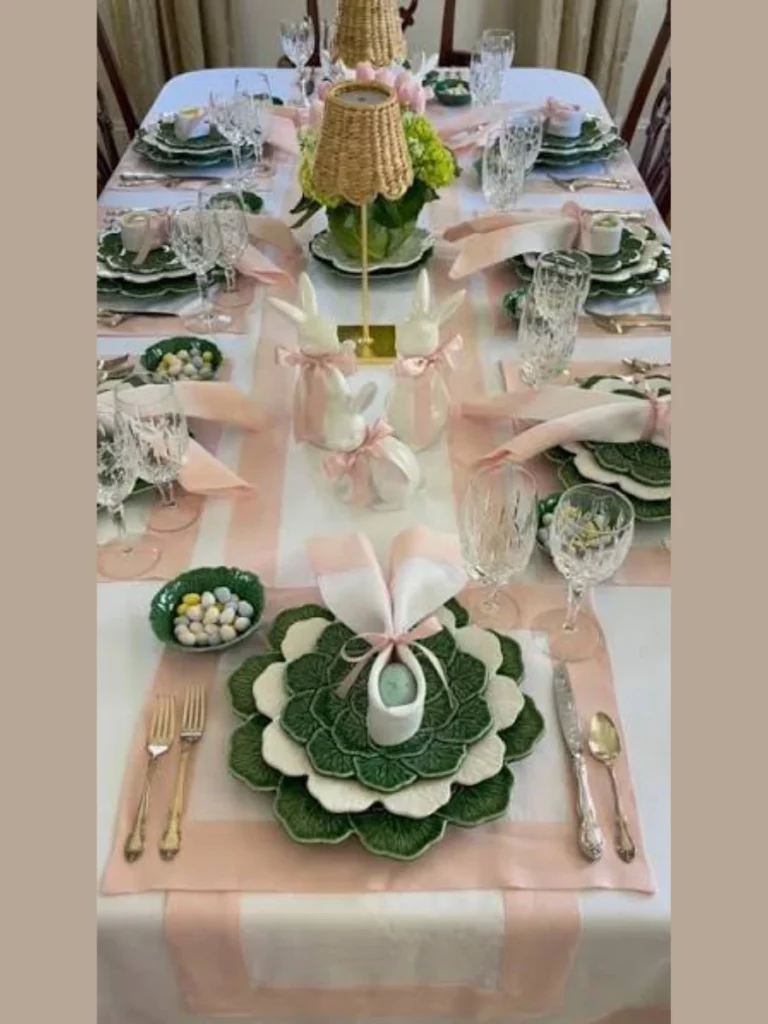 Playful Bunny Ear Fabric Napkin folds