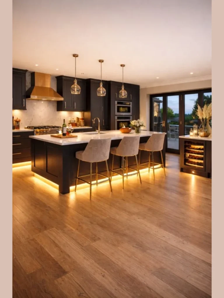 Plinth Level Low Profile Floor Glow Under Metal Bases