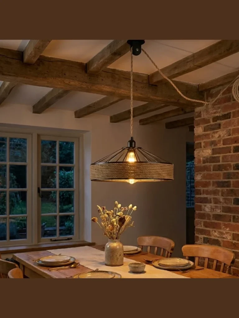 Plug In Swag Pendant Lights with Damage Free Ceiling Hooks