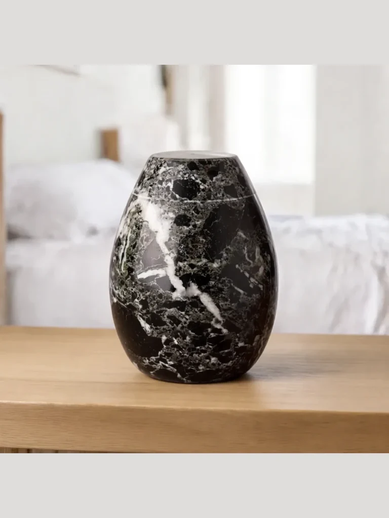 Polished Absolute Black Granite Urns