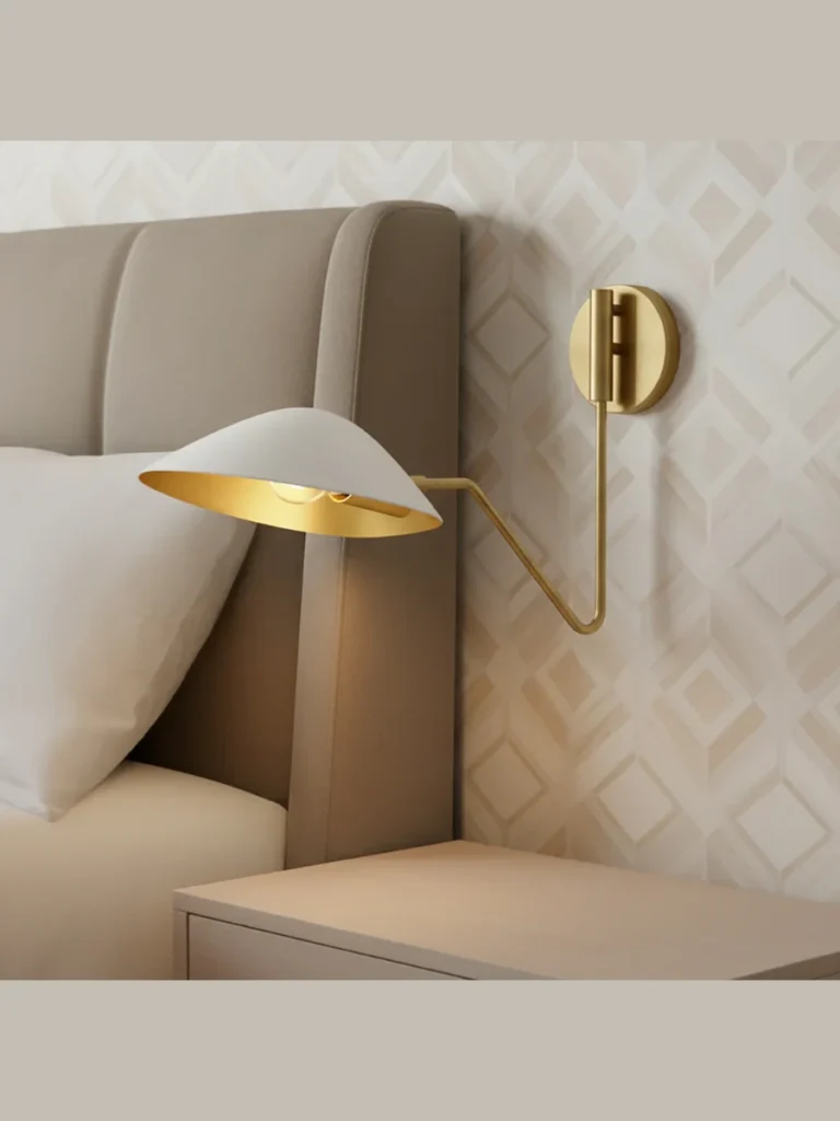 Polished Brass Swing Arm Sconces
