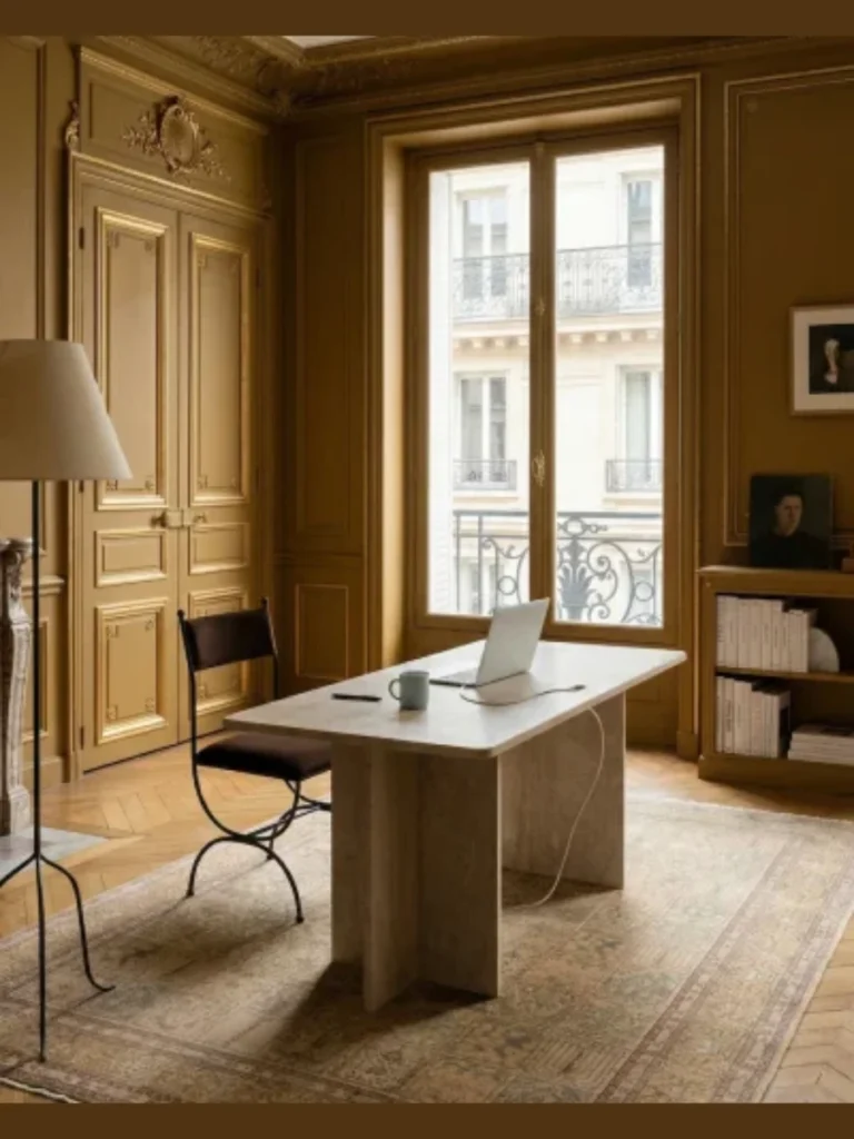 Polished Travertine Table Top Desks