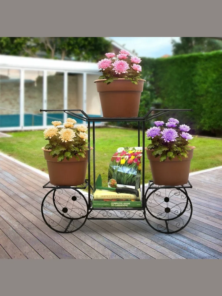 Powder Coated Metal Hoop Base Plant Stands