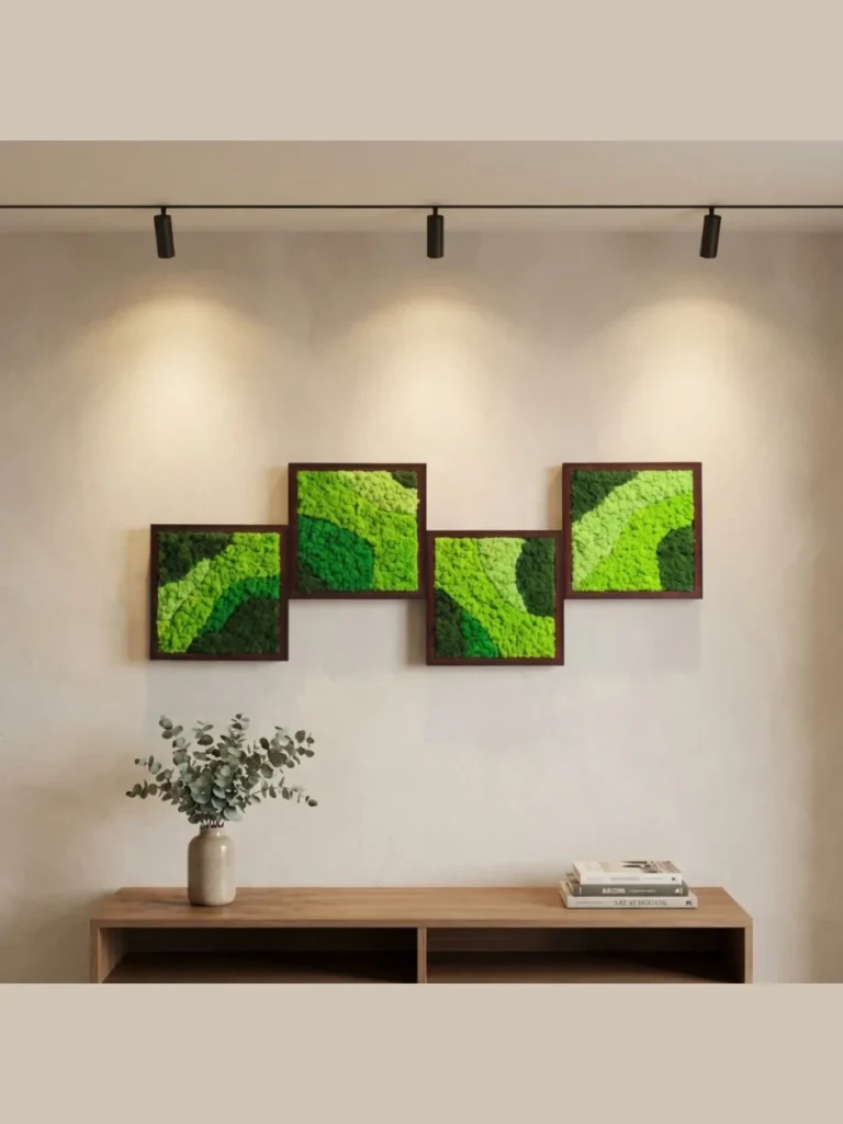 Preserved Green Moss Wall Squares