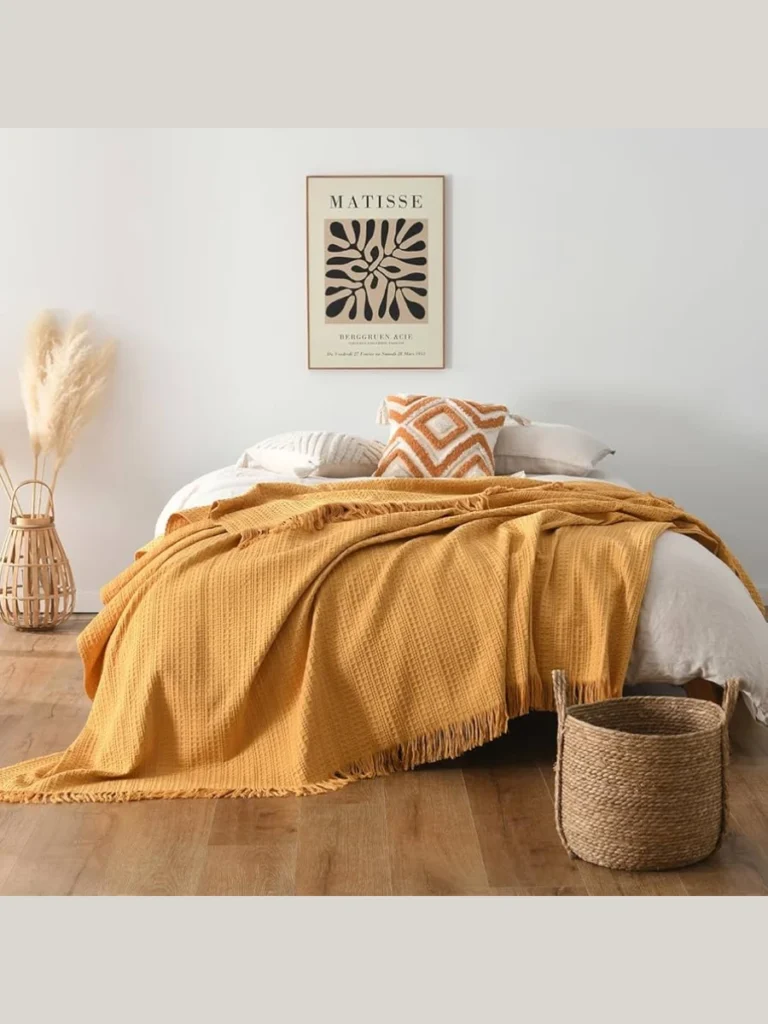 Primrose Yellow Waffle Knit Blankets