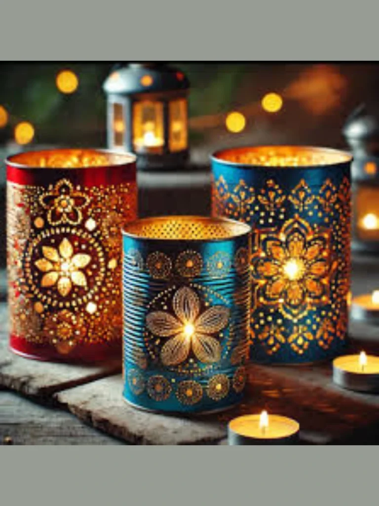 Punch Clean Celestial Constellation Star Patterns into Recycled Metal Coffee Cans