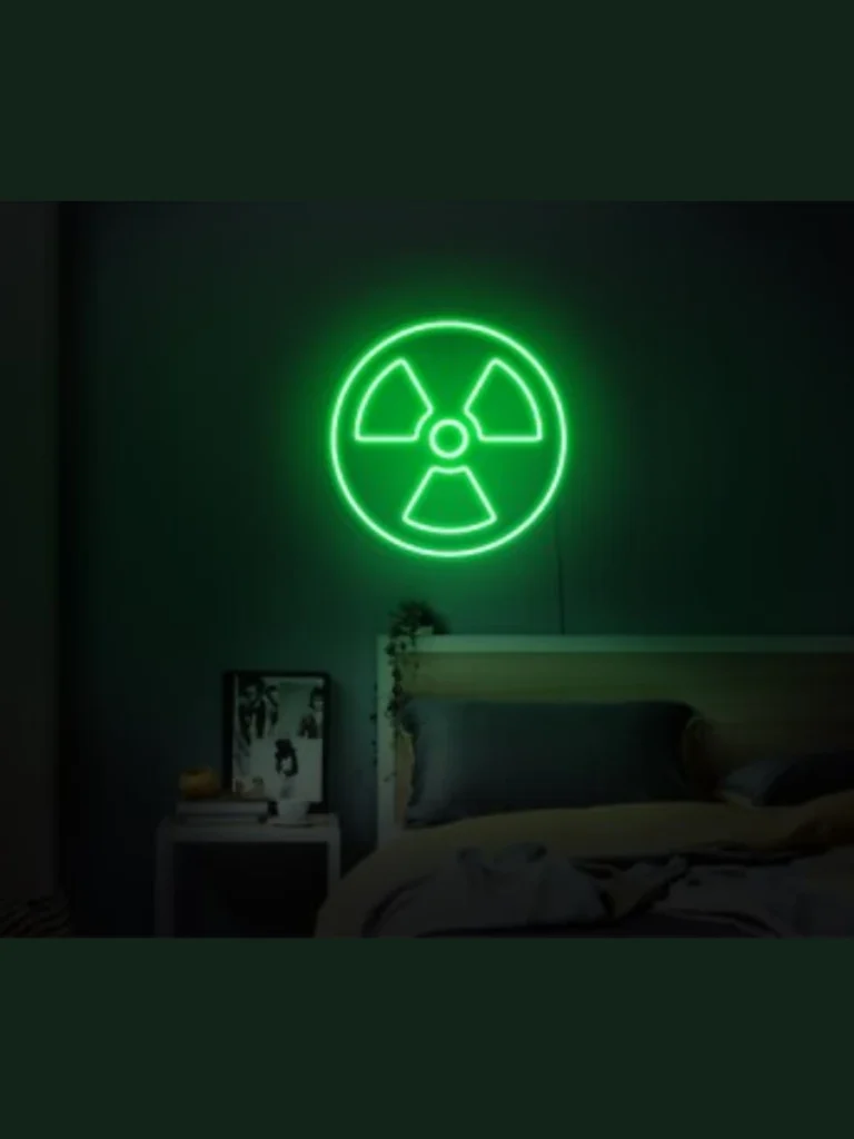 Radioactive Lime Green Matte Typography Signs