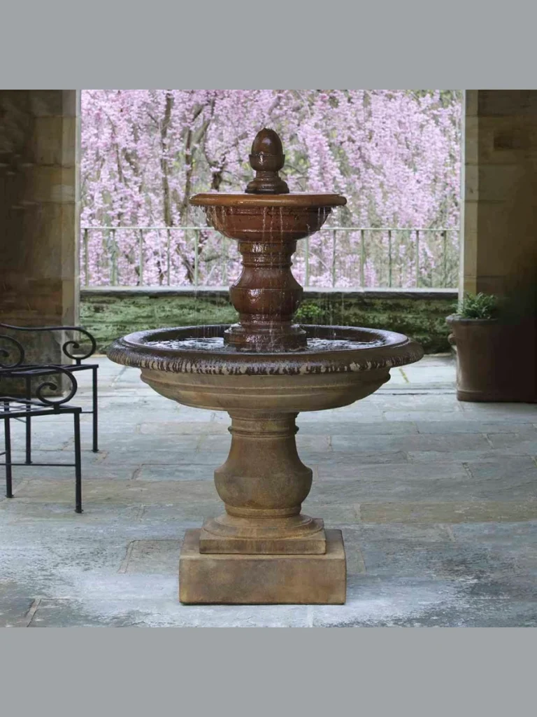 Raw Pitted Lava Stone Slab Pillars Tiers