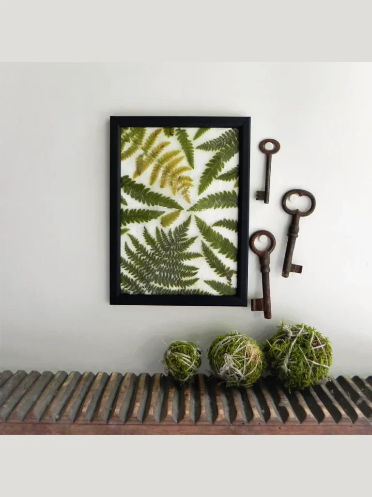 Real Pressed Fern Leaf Clear Plastic Frames