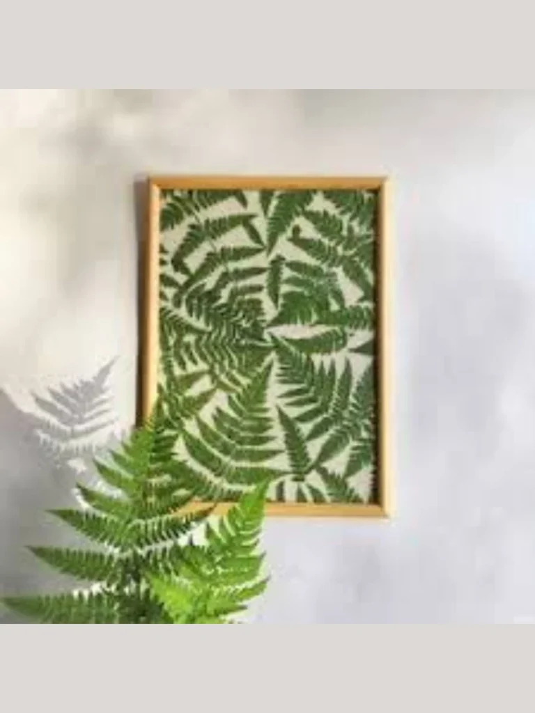 Real Pressed Fern Leaf Floating Plastics