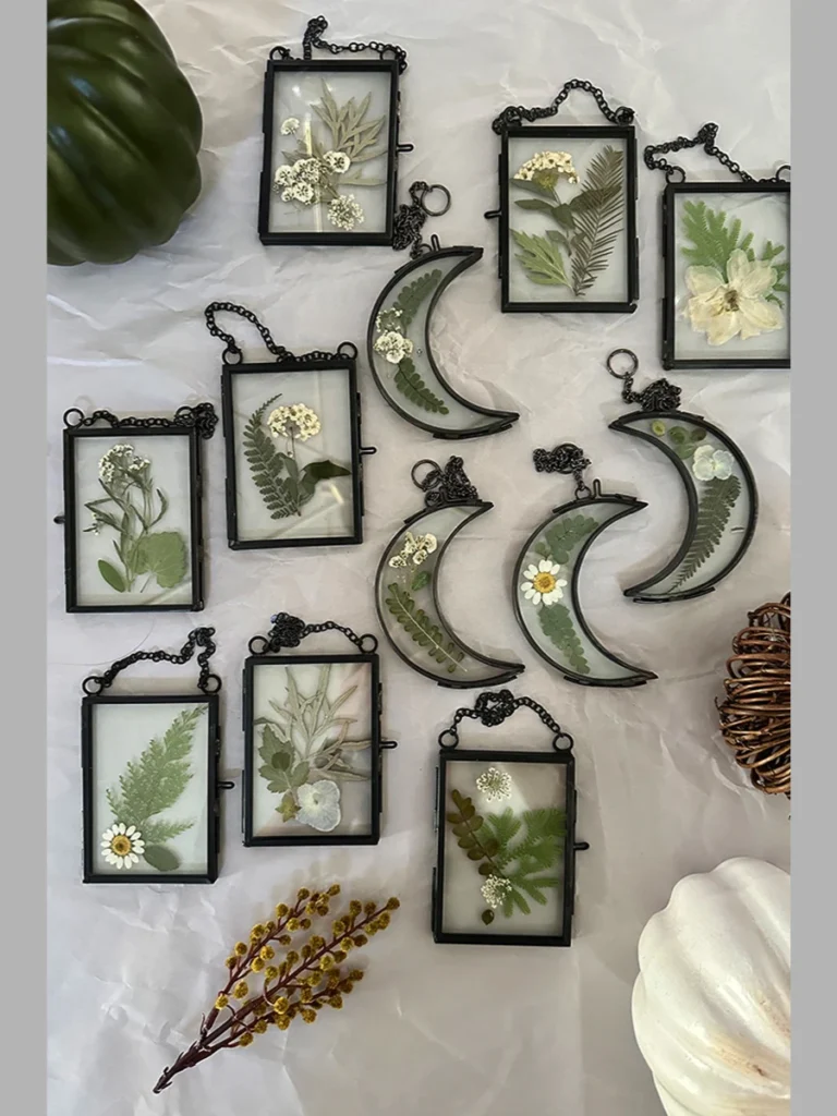 Real Pressed Fern Leaf Transparent Frames