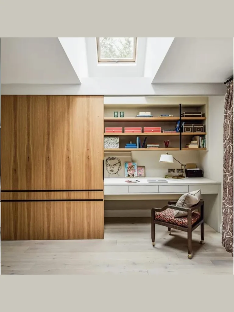 Recessed Closets Transformed into Hidden Dining Room Cloffices