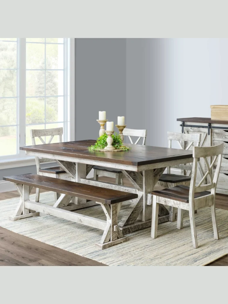 Reclaimed Wood Top Trestle Styles