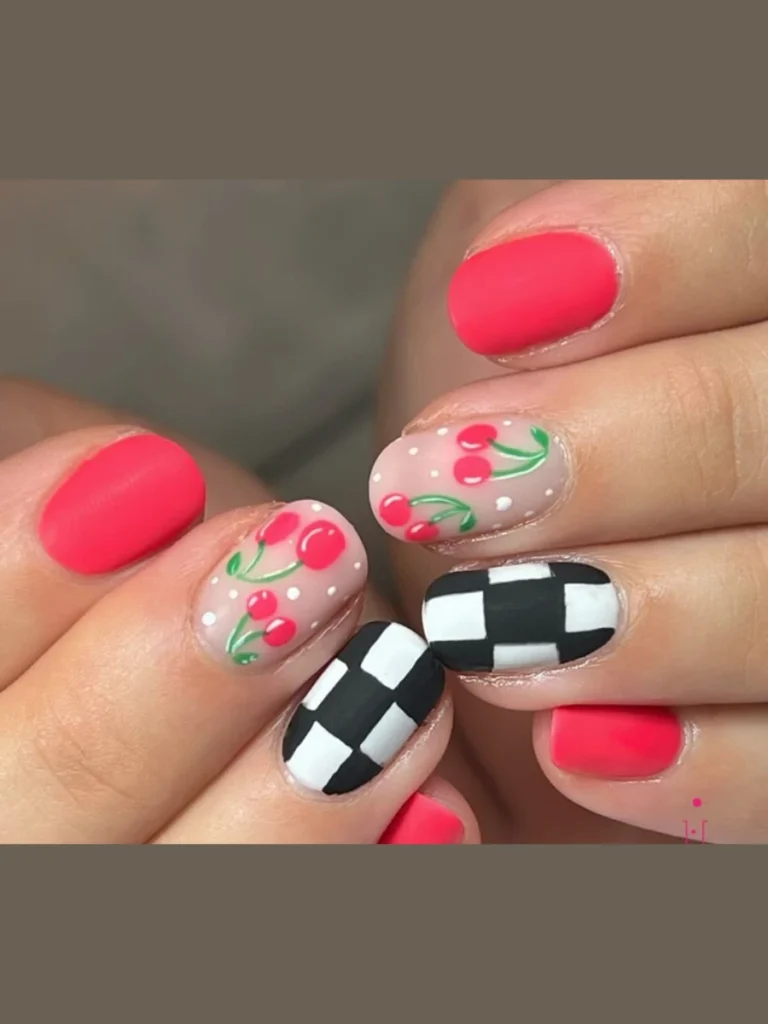 Retro Checkerboard and Raised Cherry duos