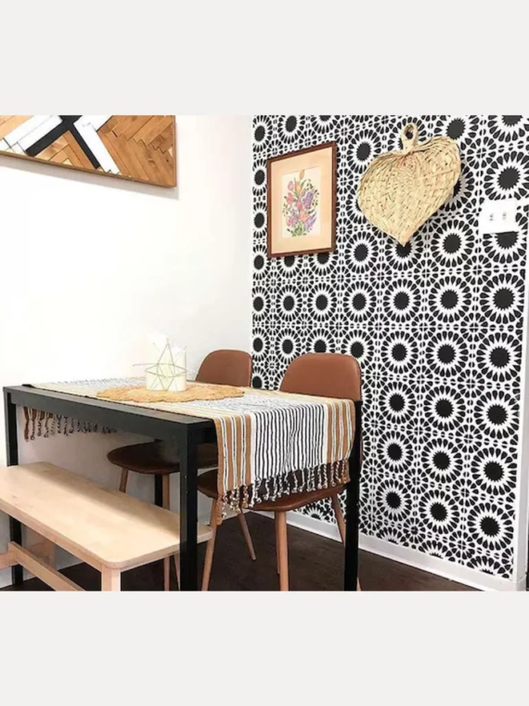 Reusable Geometric Walkway Border Stencils