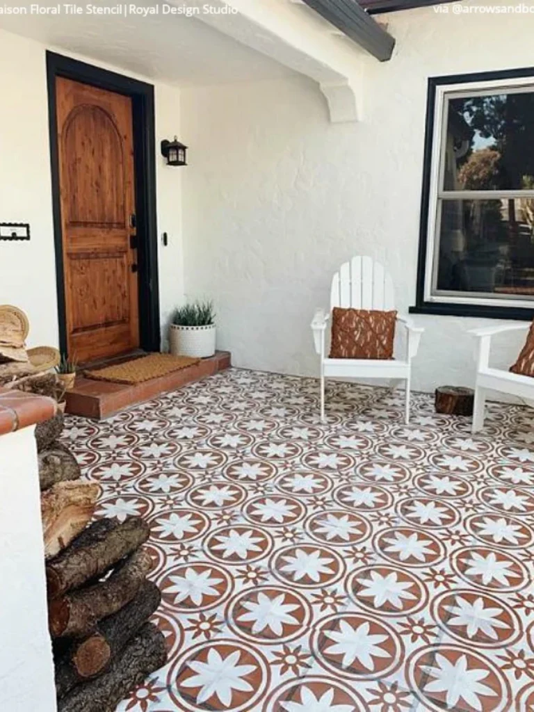 Reusable Two Tone Moroccan Tile Stencils