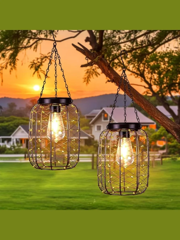 Route a Thin Rope of Solar Copper Wire Fairy Lights Around an Old Vintage Wooden Rolling Pin