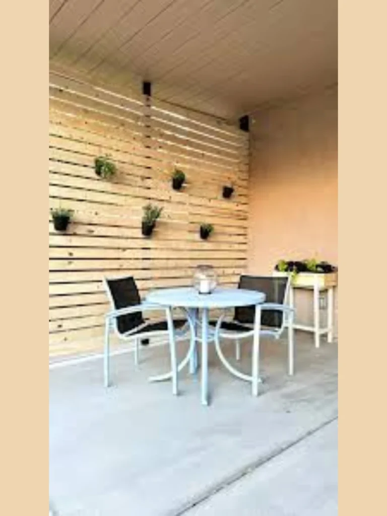 Sand Bleached Vertical Timber Privacy Slats