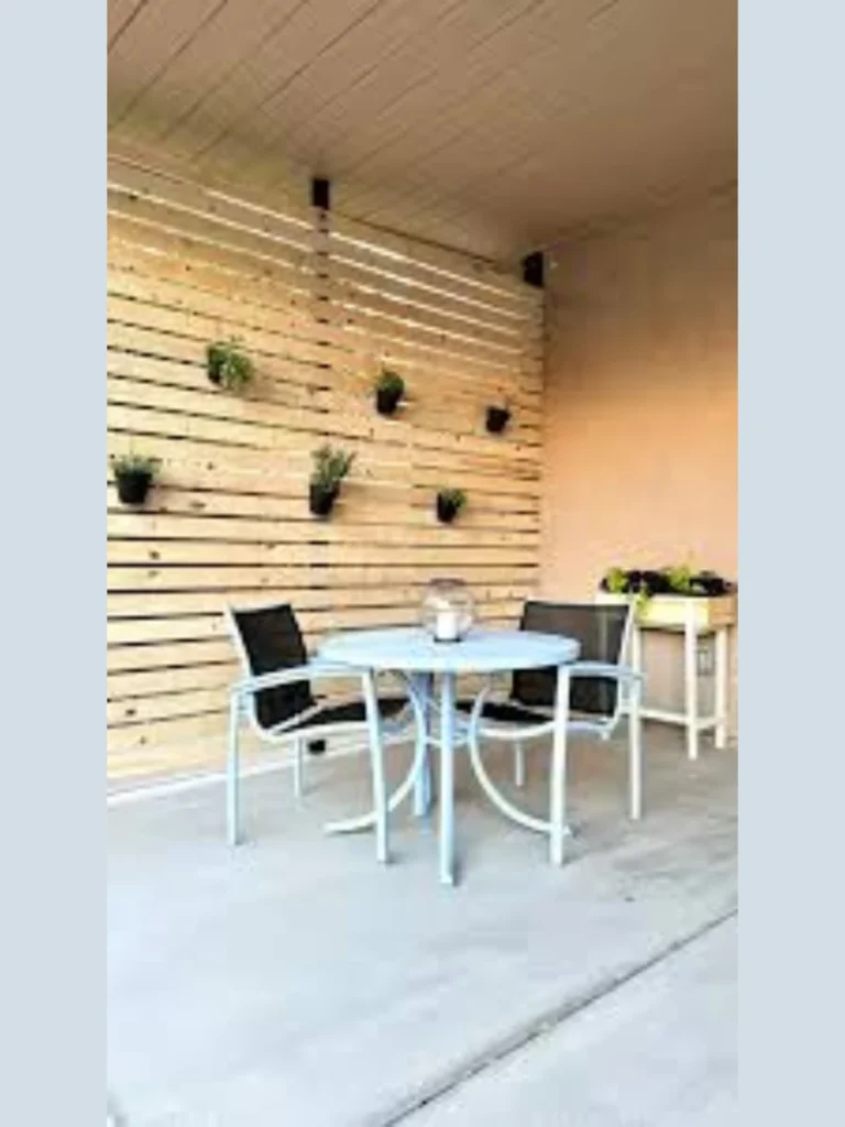 Sand Bleached Vertical Timber Slats