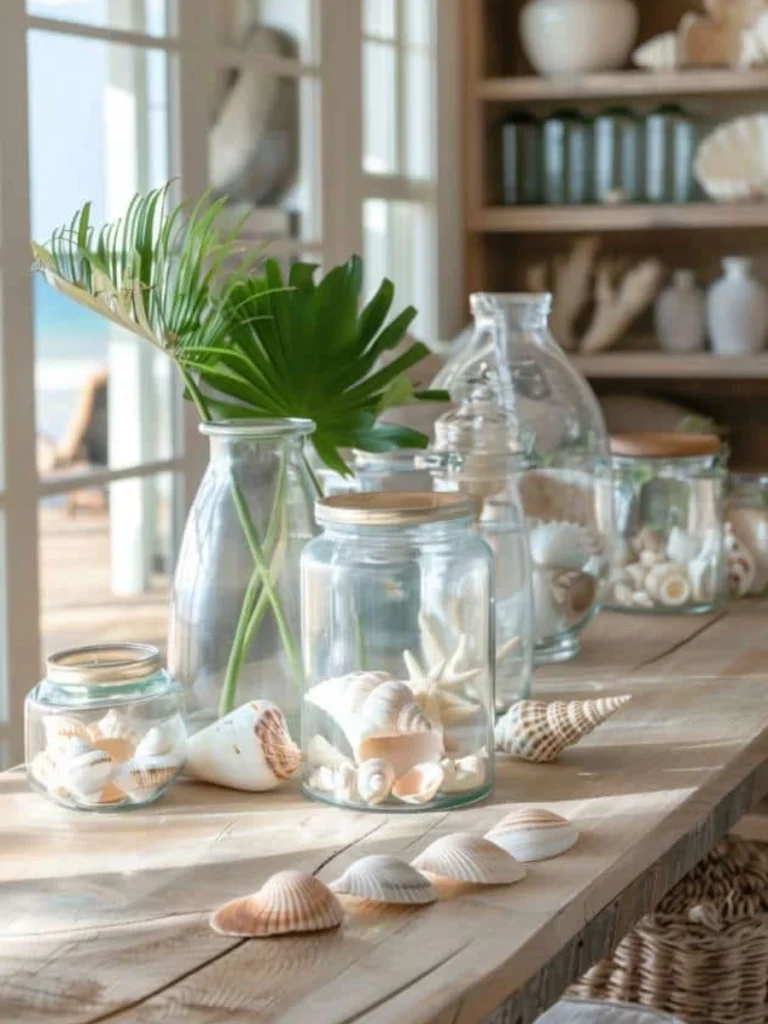 Sea Glass Blue Ceramic Vases