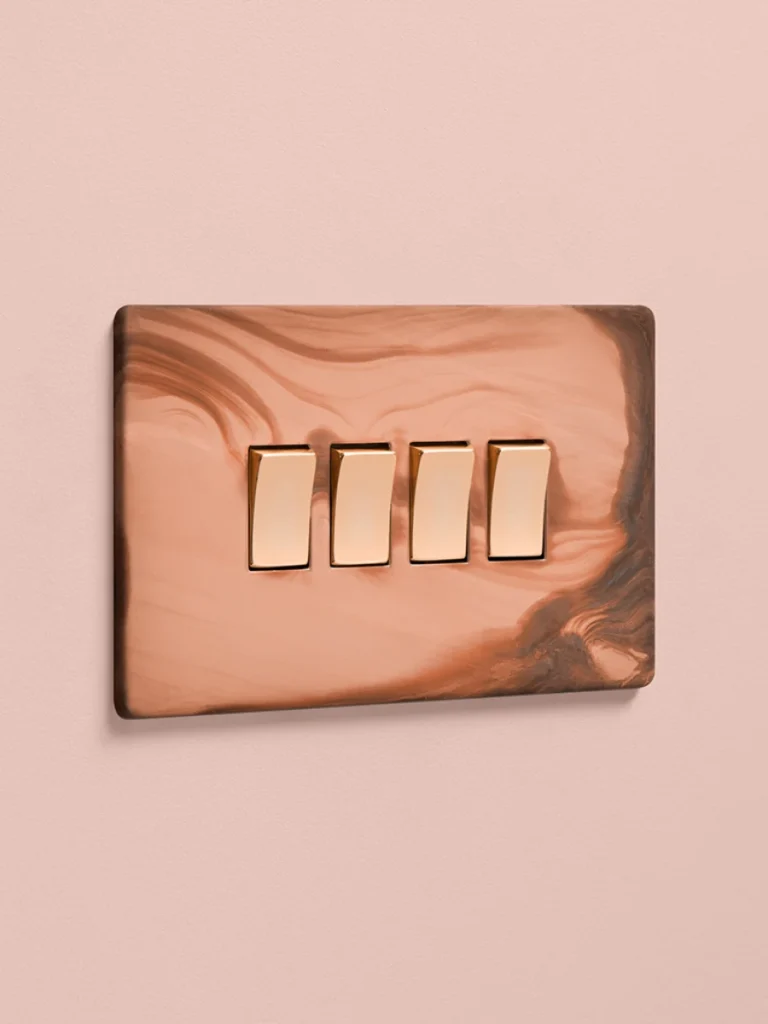 Shimmering Copper Metallic Light Switches
