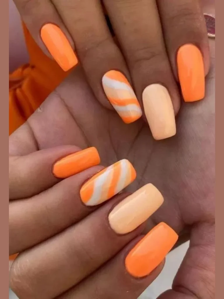 Slatted Orange Beach Lounge Halos