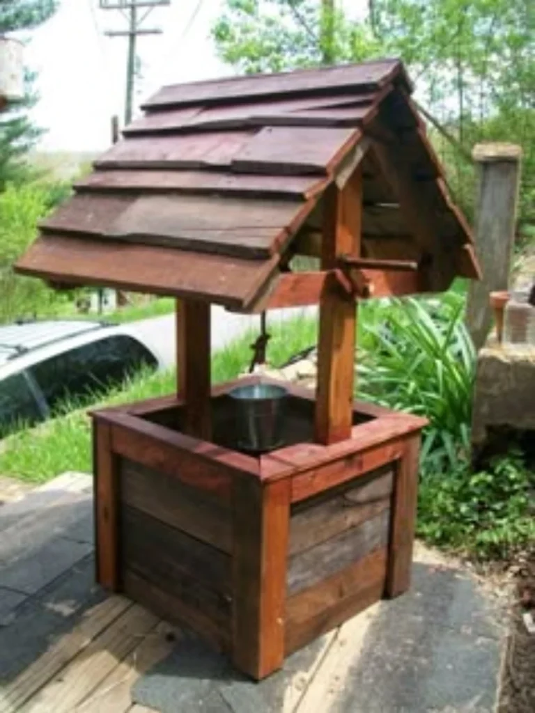 Slatted Red Cedar Wishing Well Crates