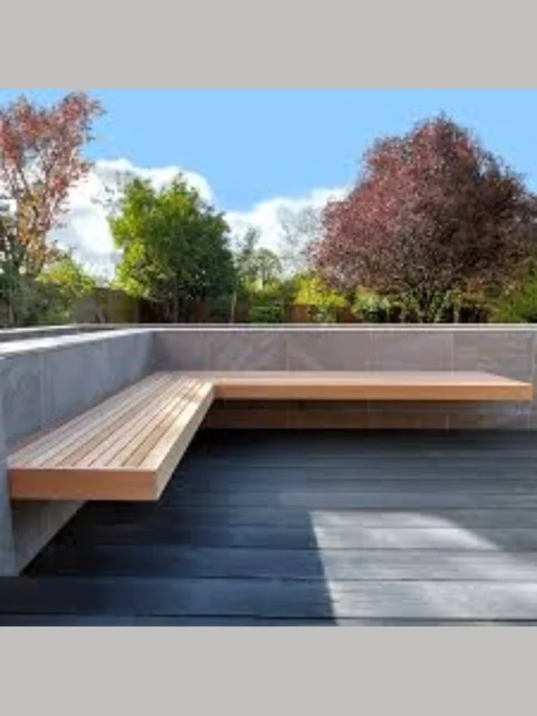 Slender Built In Corner Ledge Benches