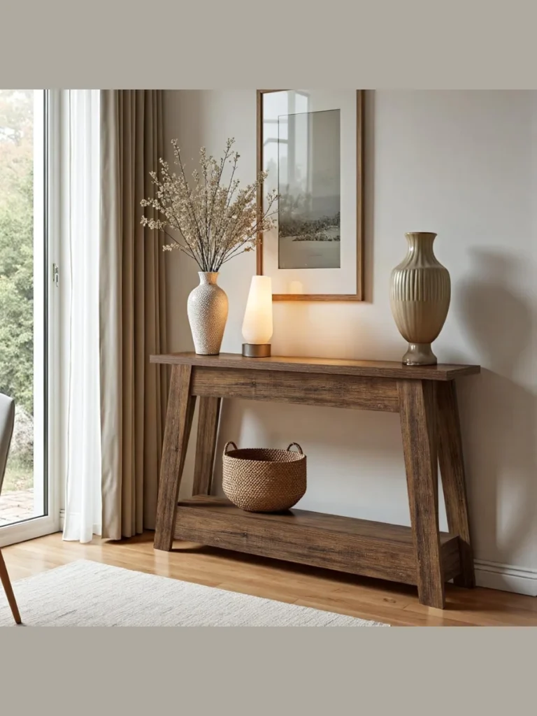 Slim Wooden Console Entryway Tables