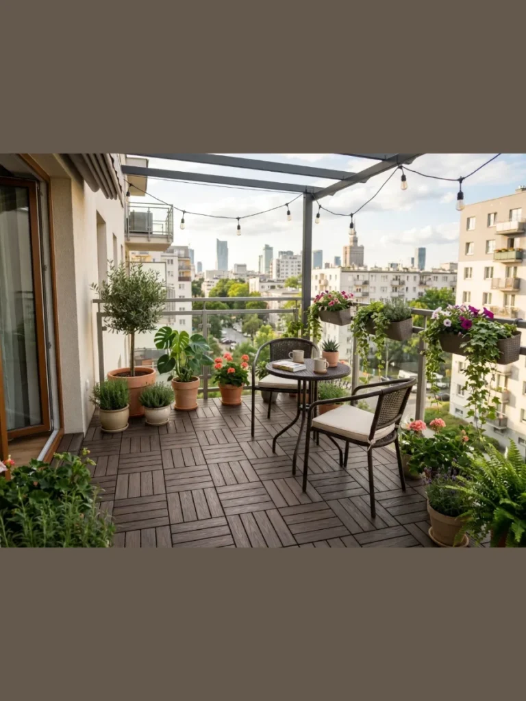 Snap Together Interlocking Composite Deck Flooring Tiles