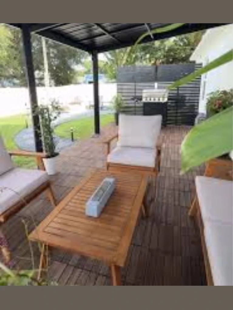 Snap Together Interlocking Wood Deck Tiles