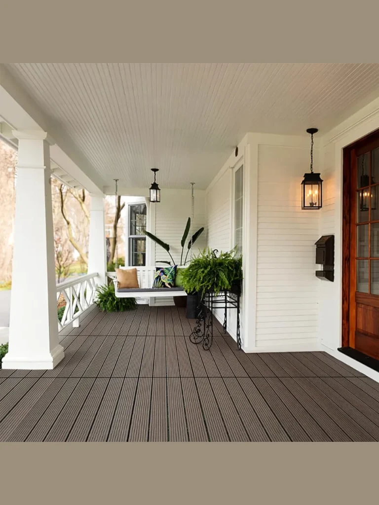 Snap Together Interlocking Wood Deck Tiles