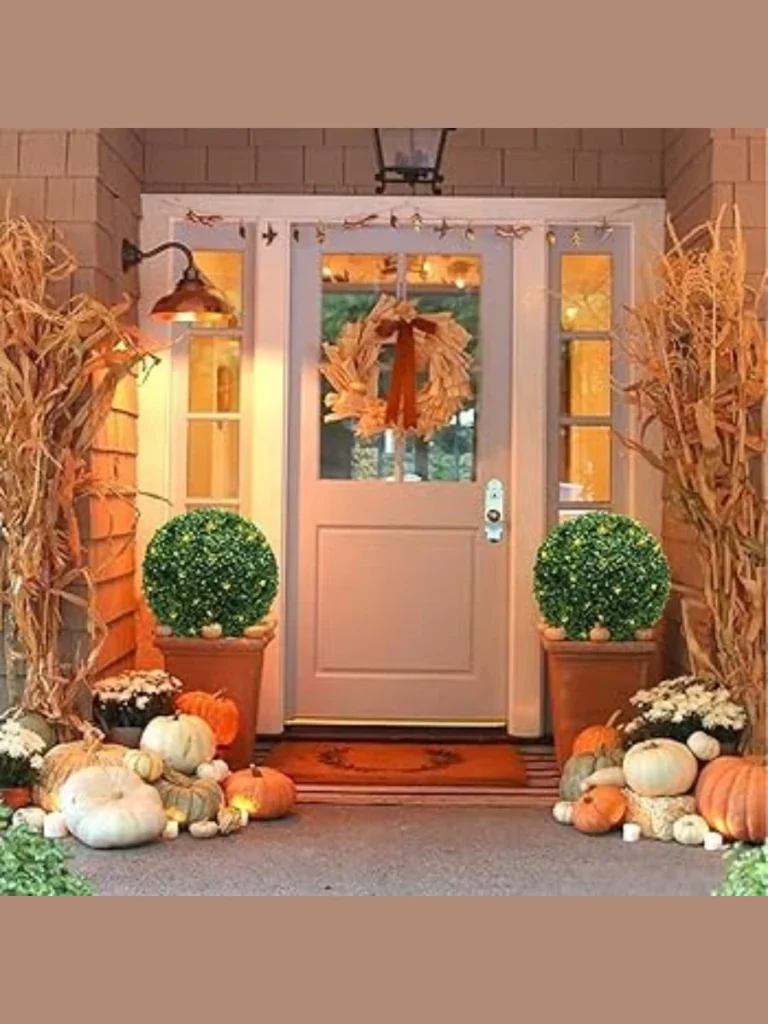 Solar Powered Artificial Boxwood Globes