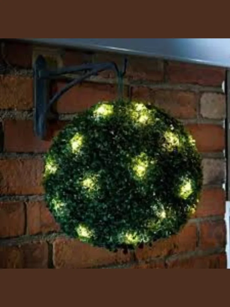 Solar Powered Artificial Green Topiary Balls