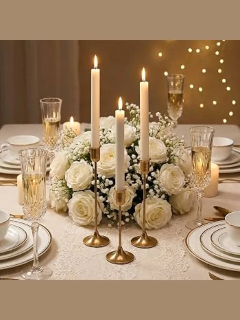 Solid Brass Tapered Candle Blocks