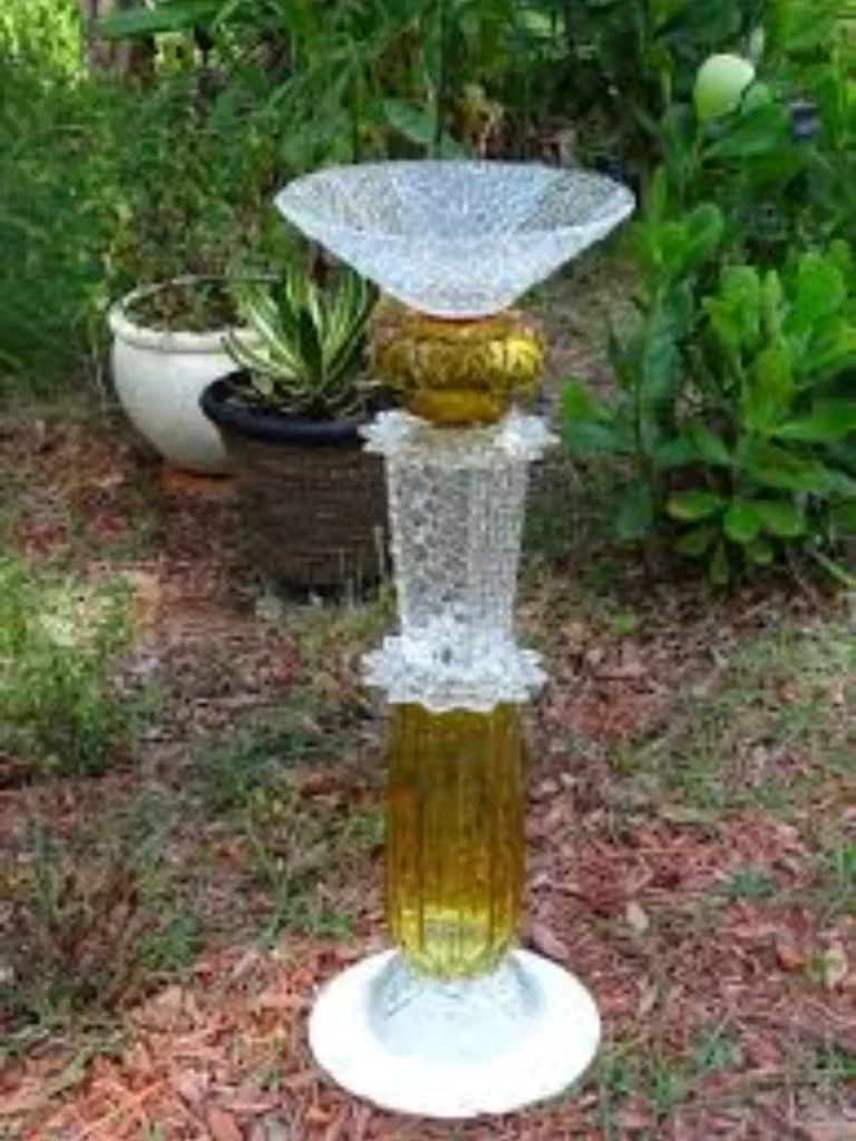 Solid Clear Glass Marbled Pillars