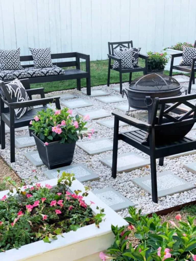 Solid Matte Graphite Contemporary Patios