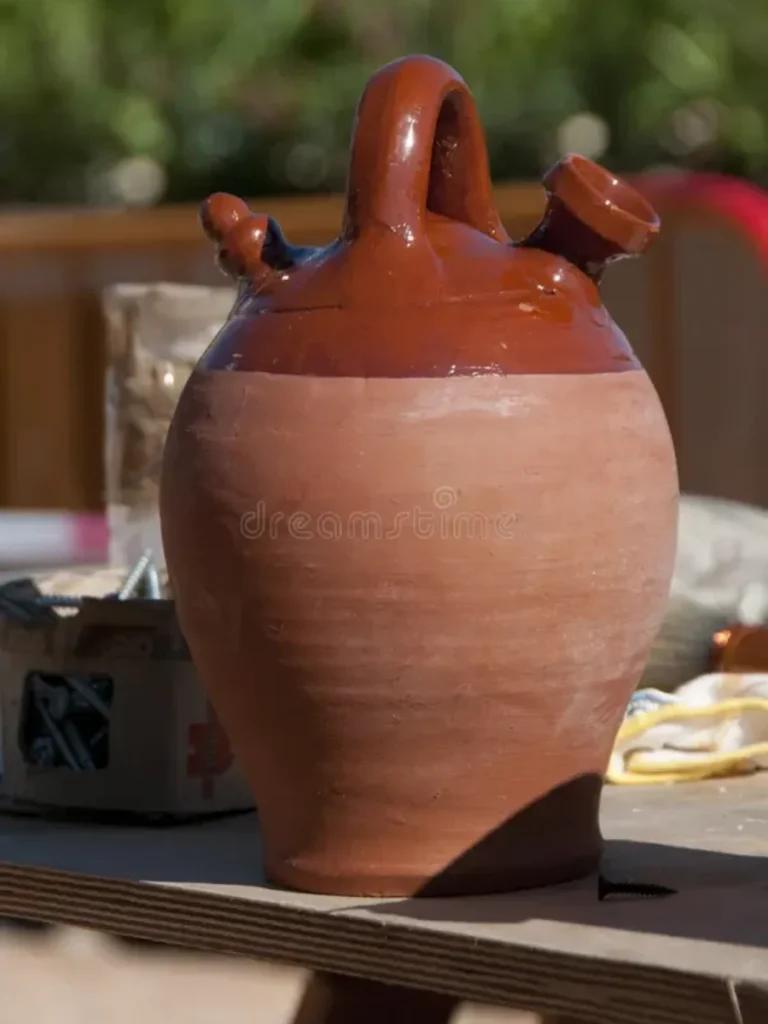 Spanish Hand Carved Earthenware Water Jars